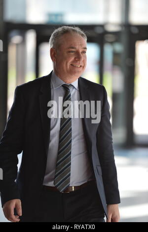 Glasgow, UK. 13 March 2019.  Mr Lochhead seen inside the Glasgow Science Centre.  Funding for Scotland’s four science centres will be announced during British Science Week.  Scotland is the only part of the UK where science centres are supported through annual funding. Credit: Colin Fisher/Alamy Live News Stock Photo