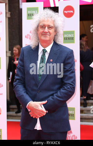 London, UK. 13th March, 2019. Brian May, The Prince's Trust and TKMaxx & Homesense Awards, The London Palladium, London, UK. 13th Mar, 2019. Photo by Richard Goldschmidt Credit: Rich Gold/Alamy Live News Stock Photo