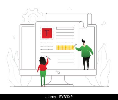 Copywriting - modern flat design style colorful illustration Stock Vector
