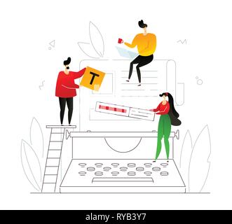 Copywriting - modern flat design style colorful illustration Stock Vector