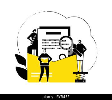 Email marketing - flat design style vector illustration Stock Vector