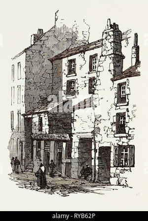 The British Association at Dundee: Houses in Overgate, UK, 1867 Stock Photo