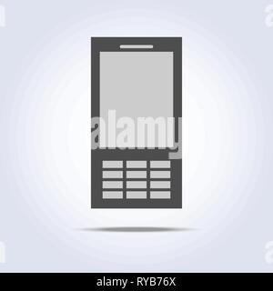Phone retro icon gray colors. Vector illustration Stock Vector