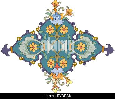 abstract oriental mosaic decorative colorful World Ornaments graphic Stock Vector