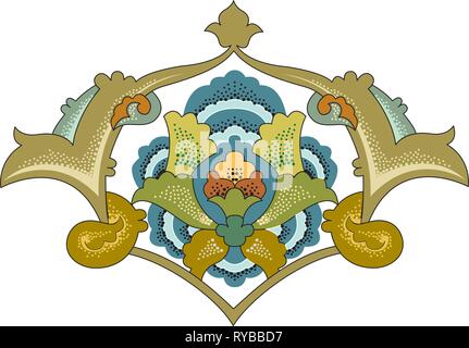 abstract oriental mosaic decorative colorful World Ornaments graphic Stock Vector