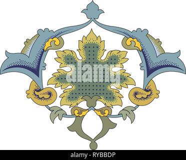 abstract oriental mosaic decorative colorful World Ornaments graphic Stock Vector