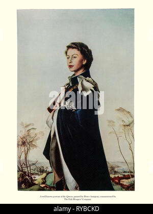 Queen Elizabeth ii portrait Stock Photo