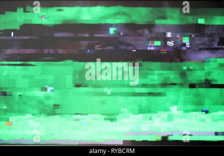 glitch digital error screen pixel pixilation Test Glitch Texture corrupt file synth wave in ufo green lo-fi vapor synth wave green stock, photo, Stock Photo