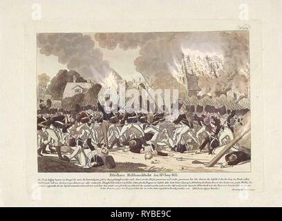Battle of Ligny, 1815, Belgium, Anonymous, Friedrich Campe, 1815 Stock Photo
