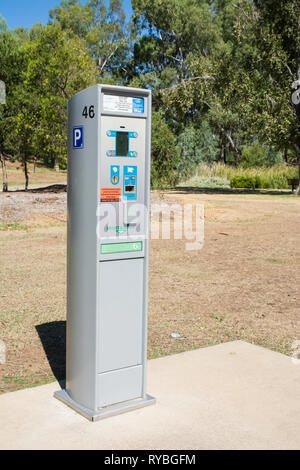 Pay and Display parking ticket machine at Tamworth Australia. Stock Photo