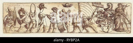 Frieze with putti and coat of arms, Monogrammist CB with tree, 1531 Stock Photo