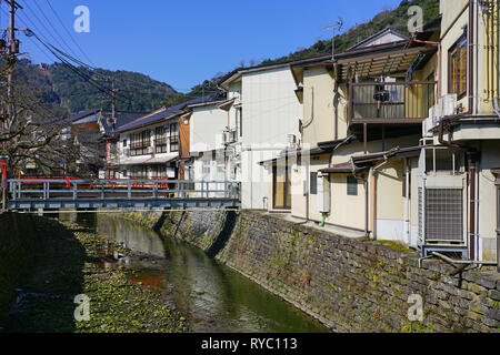 KINOSAKI ONSEN, JAPAN -25 FEB 2019- View of Kinosaki Onsen, a spa bath town in Hyogo prefecture, Japan. Stock Photo