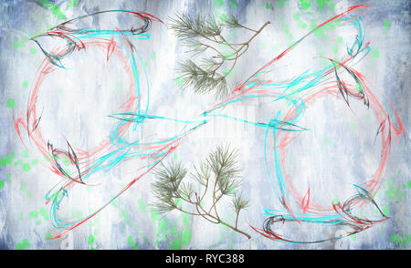 Abstract image with paint spots of different shapes. Stock Photo