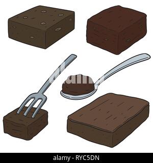vector set of brownie Stock Vector
