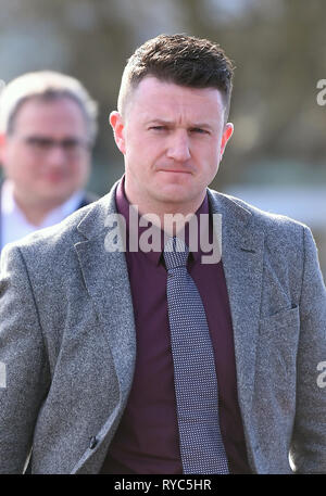 Tommy Robinson, real name Stephen Yaxley Lennon attending a St George's ...