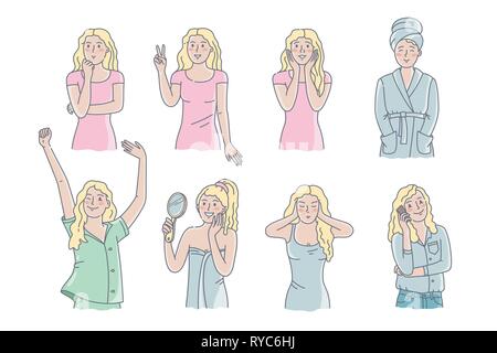 Characters In A Pose Standing. Group Of Working People. Different  Nationalities And Dress Styles. Cute And Simple Flat Cartoon Style.  Isolated On White Background. Royalty Free SVG, Cliparts, Vectors, and  Stock Illustration.