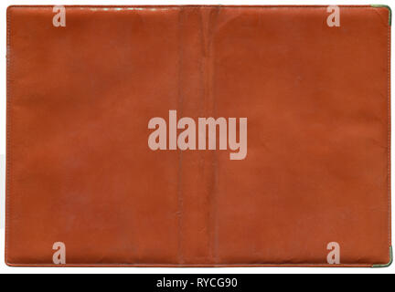 Old book cover, leather Stock Photo