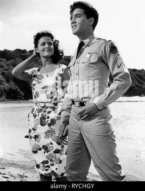 JOAN BLACKMAN, ELVIS PRESLEY, BLUE HAWAII, 1961 Stock Photo
