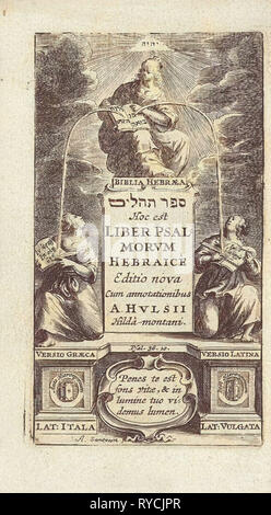 Allegory of the Hebrew Bible, print maker: Abraham Dircksz Santvoort, Joannes Maire, 1650 Stock Photo