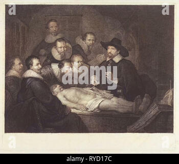 The Anatomy Lesson of Dr Nicolaes Tulp, Johannes Pieter de Frey, Rembrandt Harmensz. van Rijn, 1798 Stock Photo