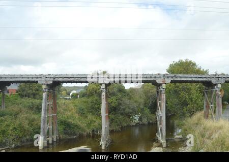 on the road from Greymouth to Queenstown - Alpine crossing in New Zealand Stock Photo