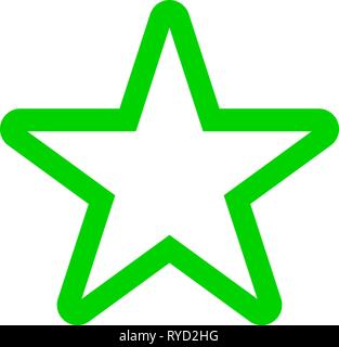 Five pointed star icon green vector Stock Vector Image & Art - Alamy