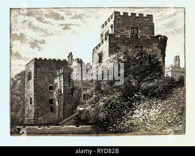 Ford Castle, Situated at a Shallow Crossing Point on the River Till, Ford, Northumberland, England. UK Stock Photo