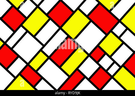 Abstract mosaic pattern grid with random colours Stock Photo