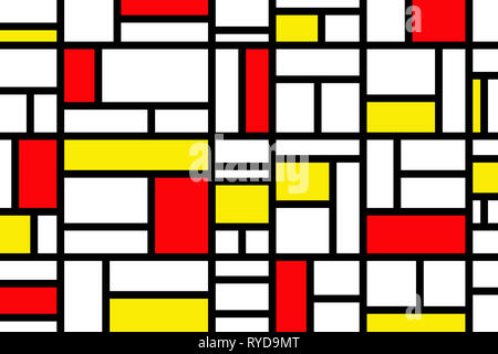 Abstract mosaic pattern grid with random colours Stock Photo