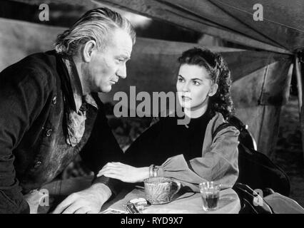 JOHN WAYNE, JOANNE DRU, RED RIVER, 1948 Stock Photo