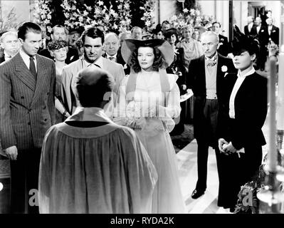 JAMES STEWART, CARY GRANT, KATHARINE HEPBURN,RUTH HUSSEY, THE PHILADELPHIA STORY, 1940 Stock Photo