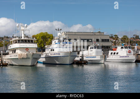 Fishing boats in San Diego Stock Photo