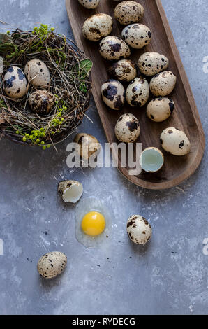 Quail eggs Stock Photo