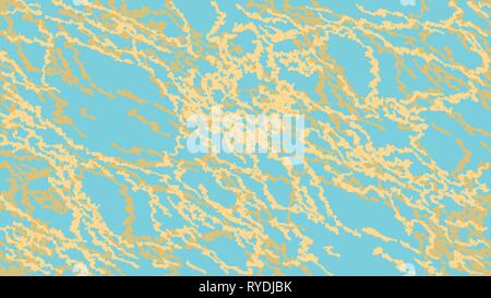Seamless marble vector texture. Blue marble with gold veins. Marble effect. Graceful background. Rectangular tile. Stock Vector