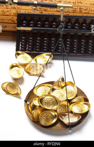 Gold ingot Stock Photo