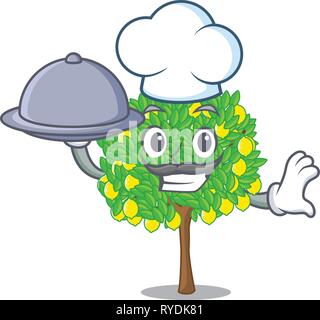 Chef lemon tree isolated with the mascot Stock Vector Image & Art - Alamy