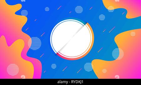 Creative vector illustration of liquid gradient. Fluid and stripes shapes geometric composition. Futuristic design posters. Trendy dynamic background. Stock Vector