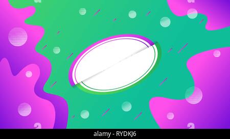 Creative vector illustration of liquid gradient. Fluid and stripes shapes geometric composition. Futuristic design posters. Trendy dynamic background. Stock Vector