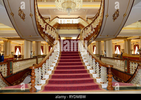 ANTALYA, TURKEY - APRIL 23: The Lobby of Mardan Palace luxury hotel, it is considered Europe's most expensive luxury resort on April 23, 2014 in Antal Stock Photo