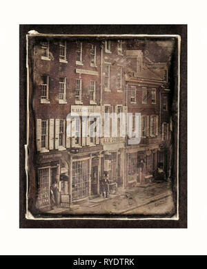 Chestnut Street, Philadelphia, Pennsylvania, 1843, US, USA, America Stock Photo