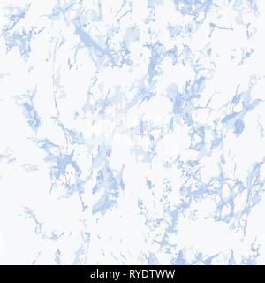 Blue marble texture background. Seamless pattern. Stock Vector