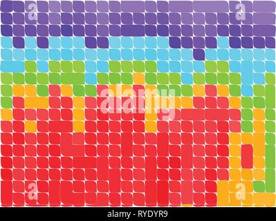 Colorful background made up from various squares Stock Vector