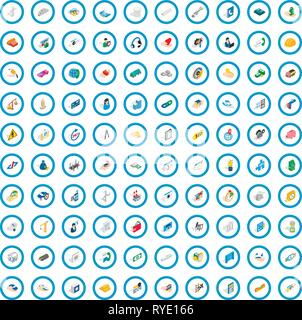 100 firm icons set, isometric 3d style Stock Vector