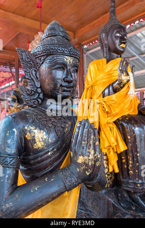 Statues at Wat Indraviharn Bangkok Thailand Stock Photo