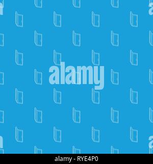 Door pattern vector seamless blue Stock Vector