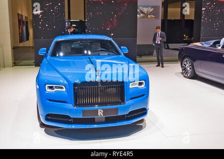 Geneva / Switzerland - march 9 2019 : Geneva International Motor Show : Rolls-Royce Stock Photo