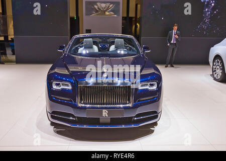 Geneva / Switzerland - march 9 2019 : Geneva International Motor Show : Rolls-Royce Stock Photo