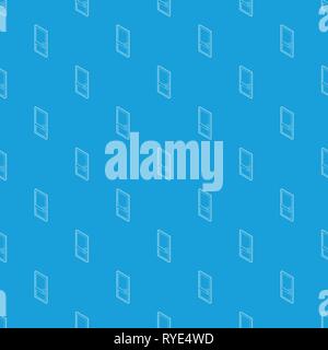 Door pattern vector seamless blue Stock Vector