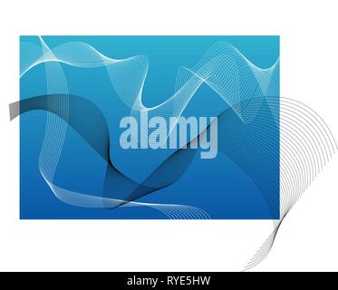 Modern blue wallpaper / background - vector Stock Vector
