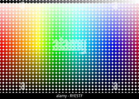 Color pallete (spectrum) made from circles Stock Vector